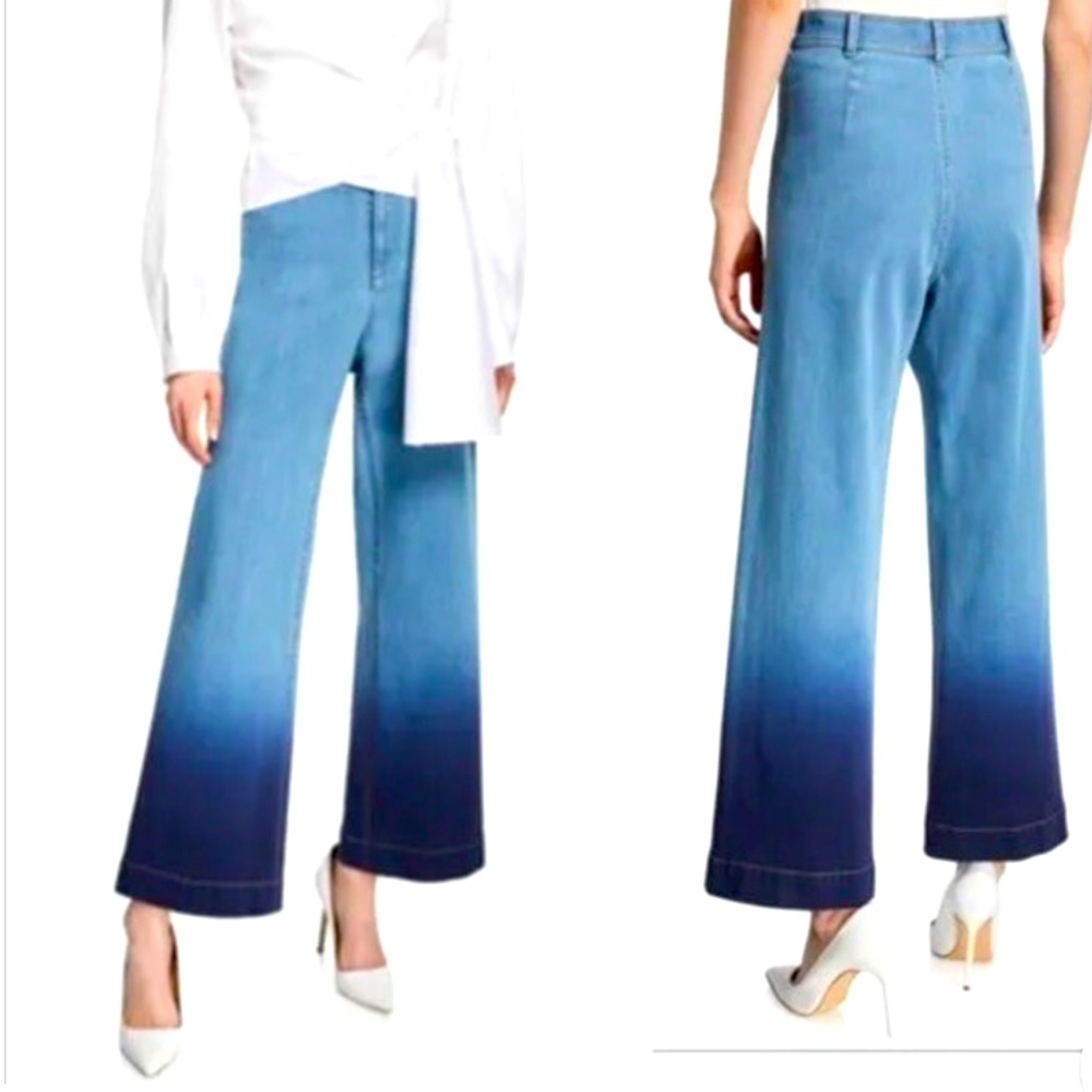 Lafayette 148 NY Clark Prestige Wide Ombré Jeans